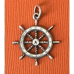 James Avery Retired Sterling Silver Ship Wheel Charm